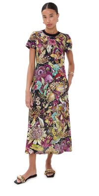 La DoubleJ Sporty Swing Dress Dark Base Fungi S