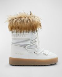 Track Faux Fur Snow Boots