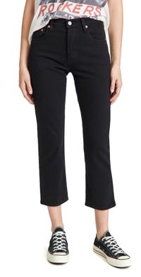 Levi's 501 Crop Jeans Black Sprout 26
