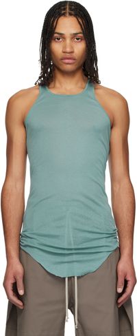 Rick Owens Débardeur bleu en jersey côtelé - Hollywood