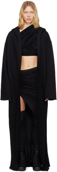 Rick Owens DRKSHDW Black Hollywood Dragging Peter Hoodie
