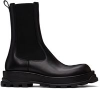 Jil Sander Black Ankle Chelsea Boots