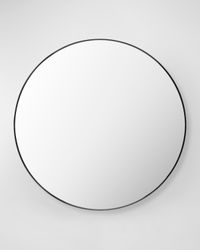 Aranya 40" Round Wall Mirror, Black