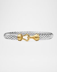 7mm Cable Buckle Bracelet with Gold