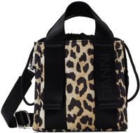 GANNI Black & Beige Mini Tech Tote