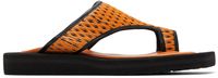 Tokyo James Yellow Raffia Sandals
