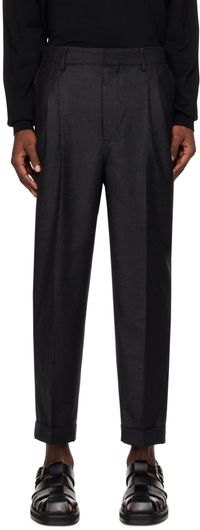 AMI Paris Pantalon carotte gris