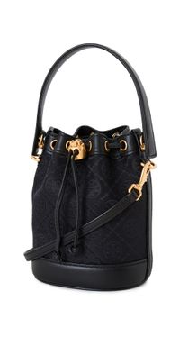 Tory Burch Mini T Monogram Bucket Bag Black One Size