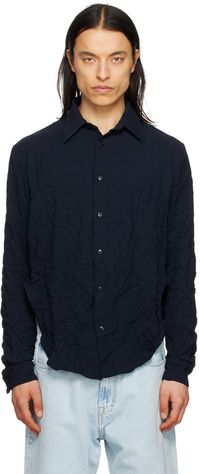 Carlota Barrera Black Crinkled Shirt