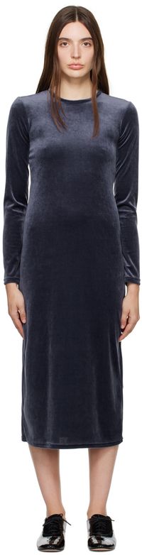MM by Max Mara Navy Crewneck Midi Dress