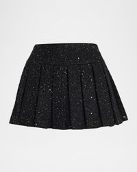 Emilie Pleated Tweed Mini Skirt