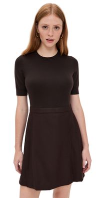 Theory Deep Pleat Dress Cacao 2