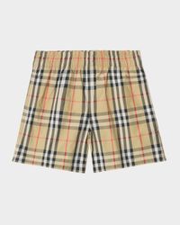 Boy's Check Swim Shorts, Size 3-14