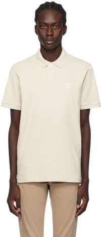 BOSS Beige Patch Polo
