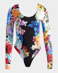 Rhys Ballet Neck Long-Sleeve Bodysuit