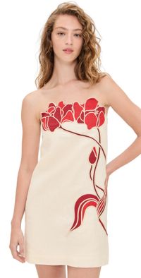 Andres Otalora Tulipanes Mini Dress Ivory 6
