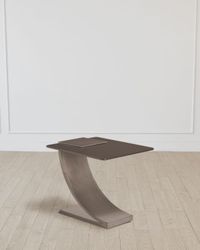 Side Table with Smoke Glass Top