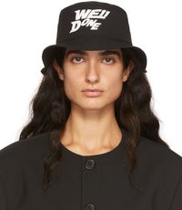 We11done Black Basic Logo Bucket Hat