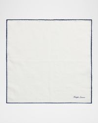 Men's Tipped Linen Pocket Square