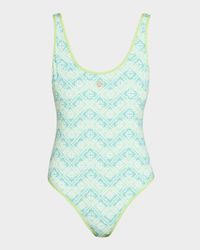 Wavy Monogram One-Piece Swimsuit