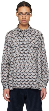 Engineered Garments Gray Printed Shirt