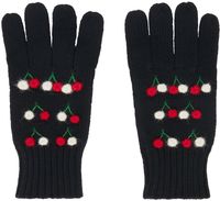 Bode Black Poppy Gloves