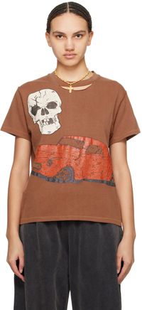 ERL Brown Printed T-Shirt