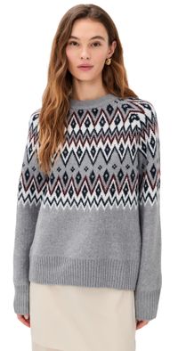 LE BOP Fair Isle Pullover Ivory Multi M