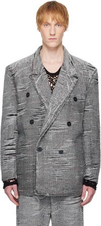 Diesel Gray D-Pekka-Fsg Denim Blazer
