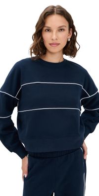 Beyond Yoga Luxefleece Piper Oversized Sweatshirt Nocturnal Navy XS