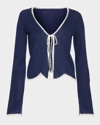 Tara Crochet-Trim Cardigan