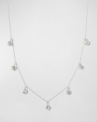 18k 7-Station Diamond Dangle Necklace