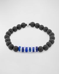 Men's Sodalite Beaded Bracelet, L