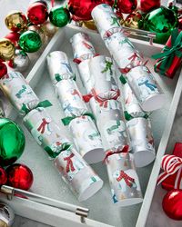 Racing Polar Bear Christmas Crackers, Set of 6