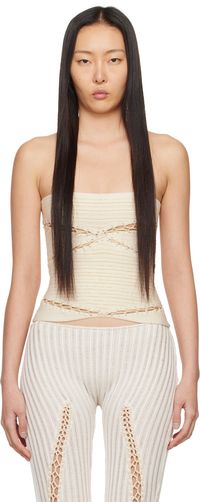Isa Boulder SSENSE Exclusive Beige Shapes Tube Top