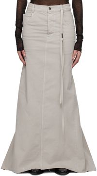 Ann Demeulemeester Beige Goele Denim Maxi Skirt