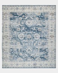 Vintage Loom Blue & Beige Rug, 6' x 9'