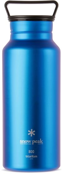 Snow Peak Bouteille Aurora bleue en titane, 800 ml