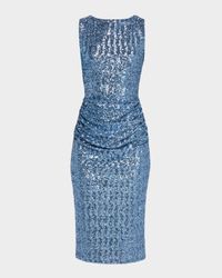 Sleeveless Sequin Midi Sheath Dress