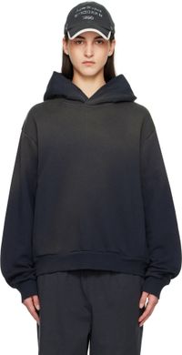Acne Studios Pull à capuche noir à logo
