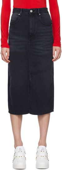 Isabel Marant Gray Tilauria Denim Midi Skirt