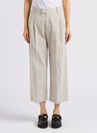 Masscob - Pantalon large en coton - Taille 40 - Gris