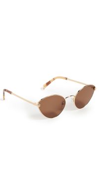 Luv Lou The Fox Sunglasses Gold One Size