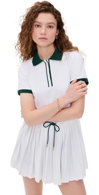 Varley Paloma Court Dress 30 White/Forest S