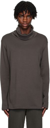 ATTACHMENT Gray Double-Face Turtleneck