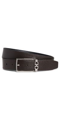 FERRAGAMO Gancio Reversible Belt Black/Brown 115