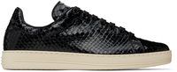 TOM FORD Black Stamped Python Warwick Sneakers