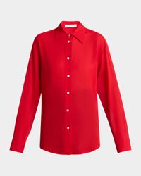 Elia Button Down Silk Blouse