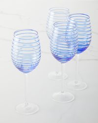 Spiral Wine Glasses, Set of 4