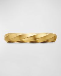 Cable Edge Ring in 18K Gold, 4mm